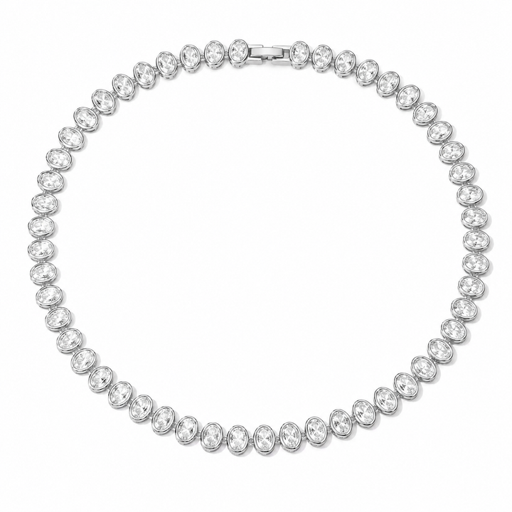 Oval Bezel Tennis Choker