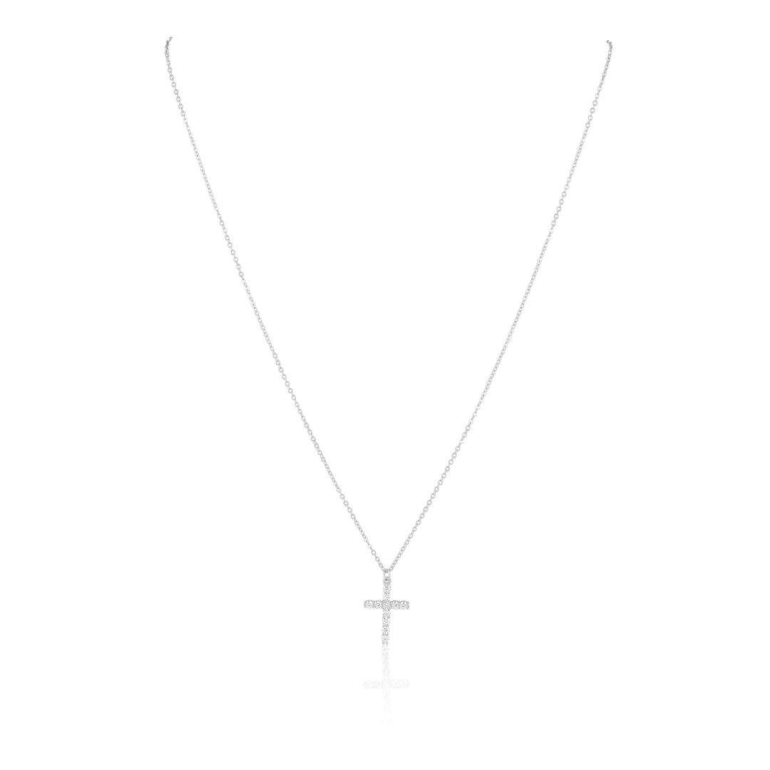 Classic CZ Cross Necklace