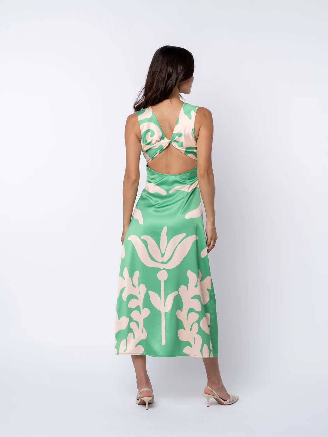 PENNY ENGINEER PRINTED TWIST BACK DRESS