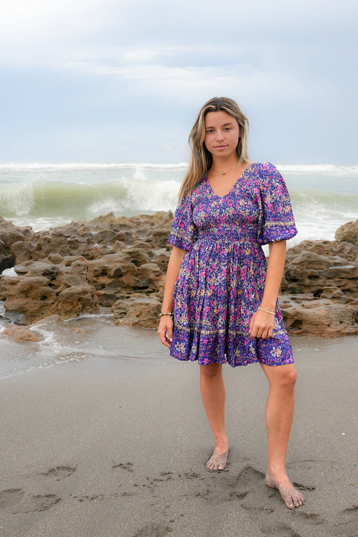 CHLOE SMOCKED MINI DRESS