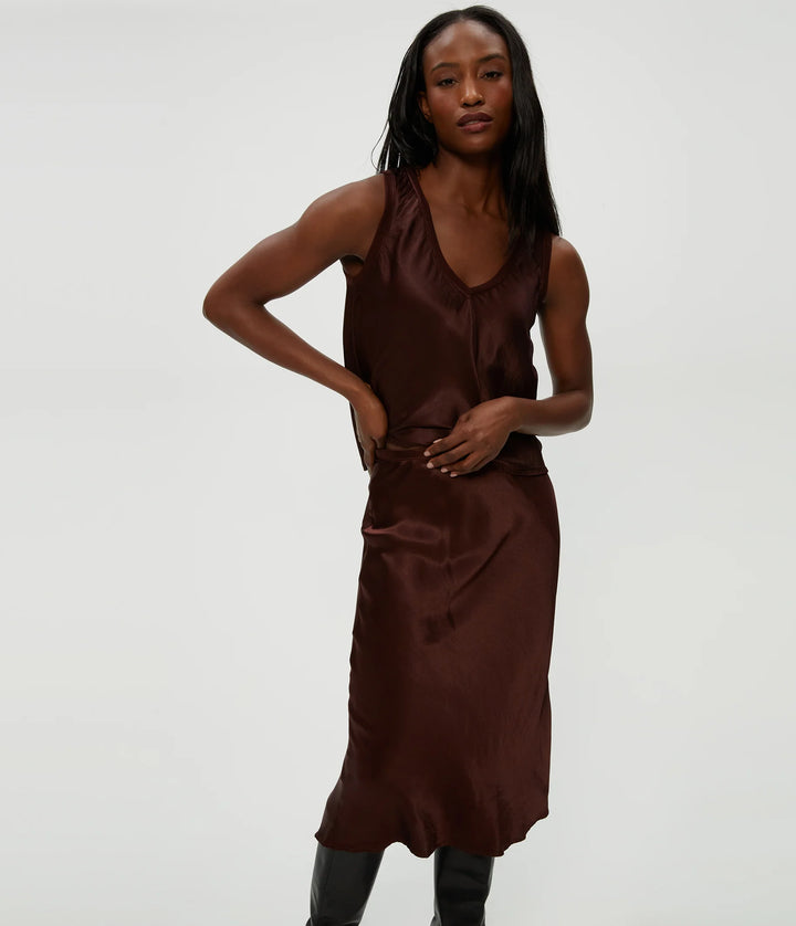 LEILA BIAS CUT SKIRT