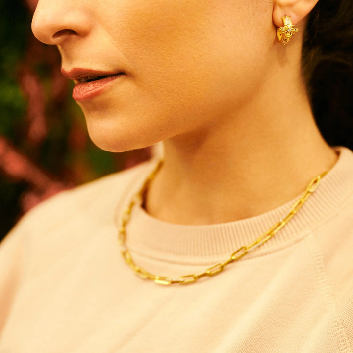 FLEUR BLOOM ROUND PETAL DROP EARRINGS