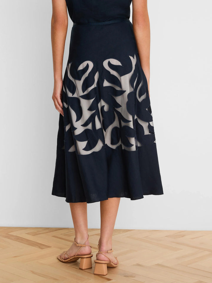 ANTIBES LINEN CUT OUT SKIRT