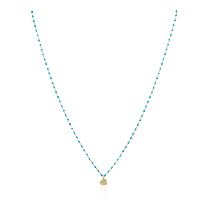 Elsa Mini Heart Necklace Turquoise