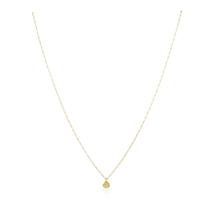 Elsa Mini Heart Necklace White