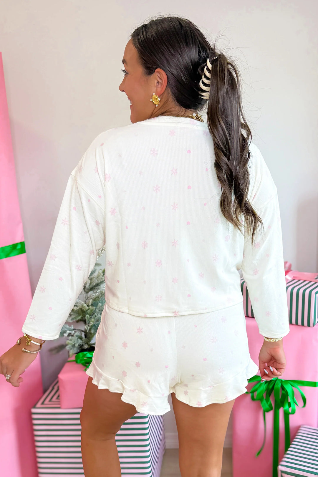 PINK FLURRY HAZEL TOP & SHORTS SET