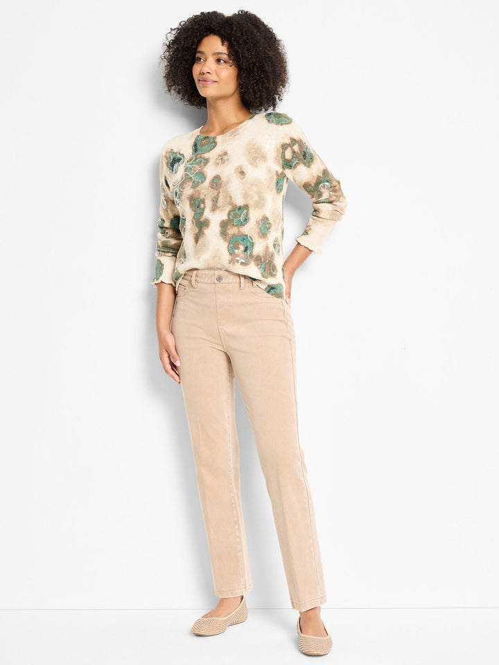 28” RECESS STRAIGHT KNIT ANKLE PULL ON JEANS