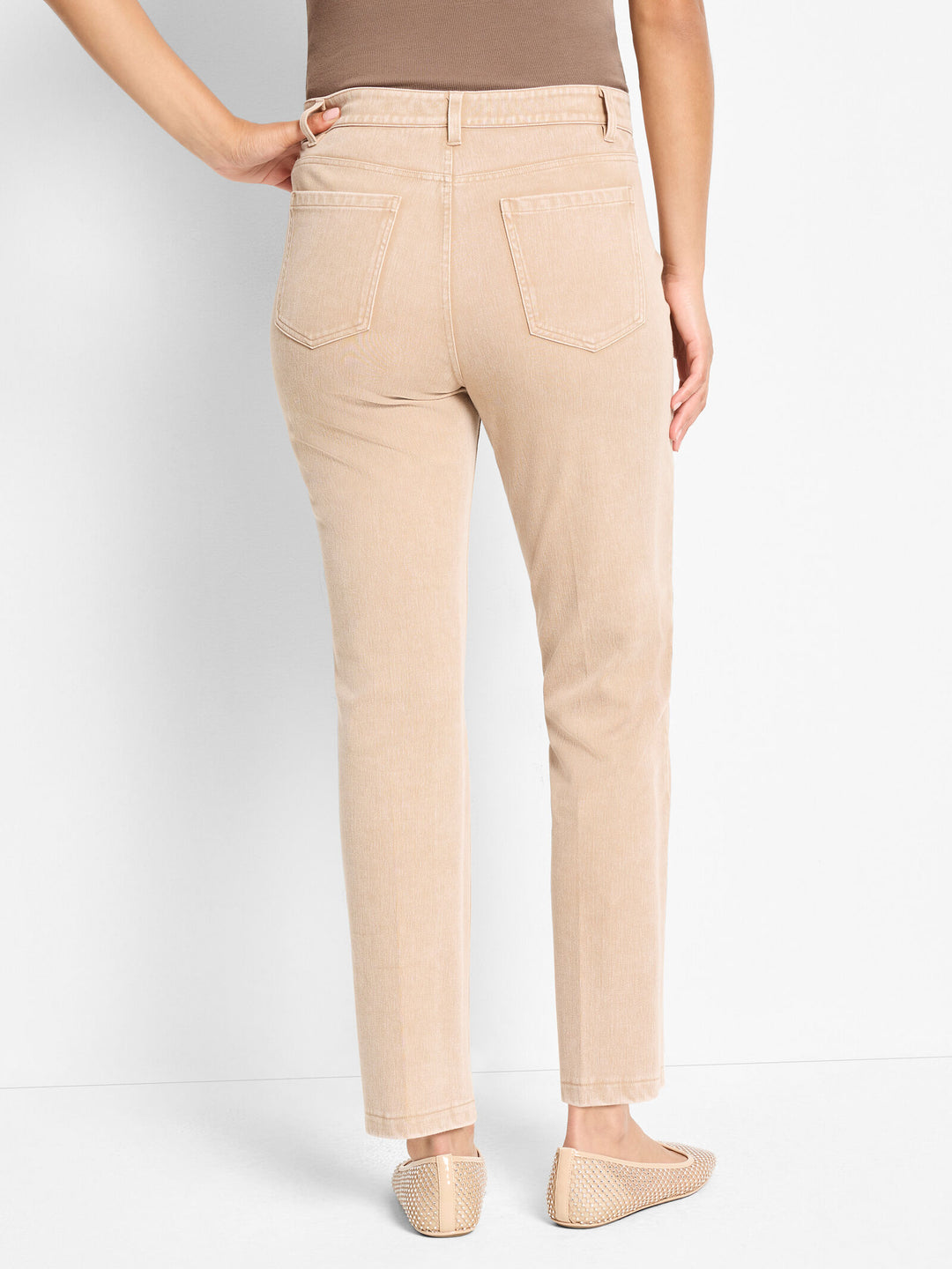 28” RECESS STRAIGHT KNIT ANKLE PULL ON JEANS