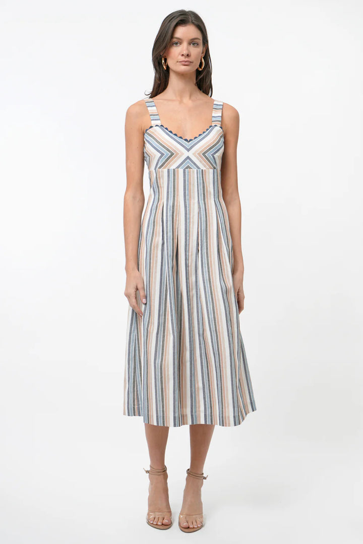 INEZ STRIPE MIDI DRESS