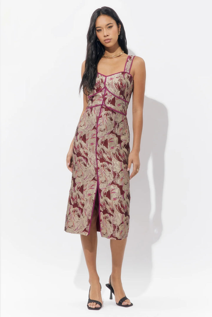 ELLA JACQUARD MIDI DRESS