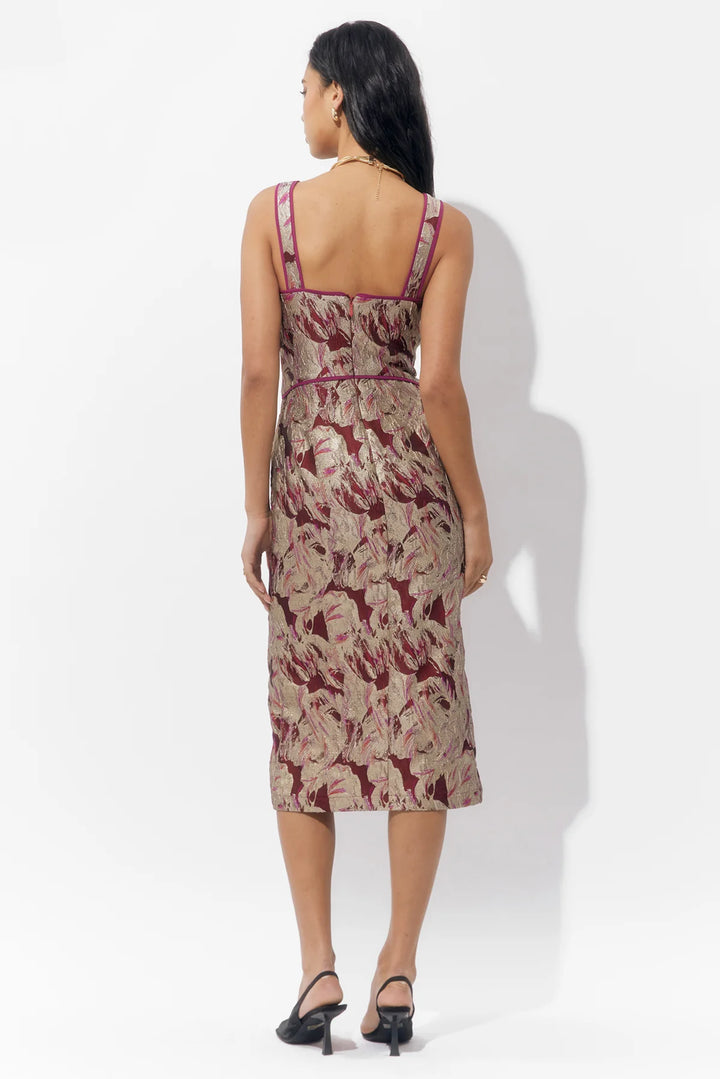 ELLA JACQUARD MIDI DRESS