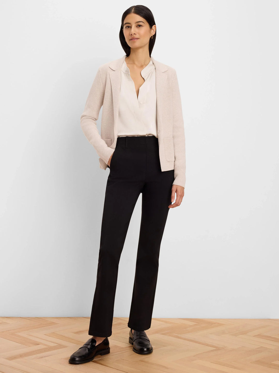 ELEGANT KNIT TAILORED BLAZER