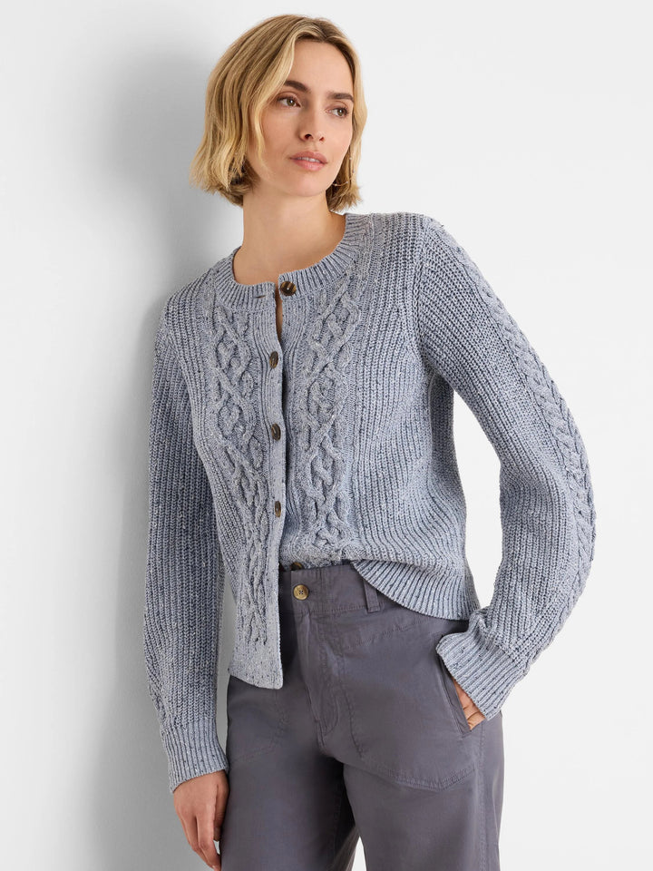 FLECKED SHAKER CARDIGAN