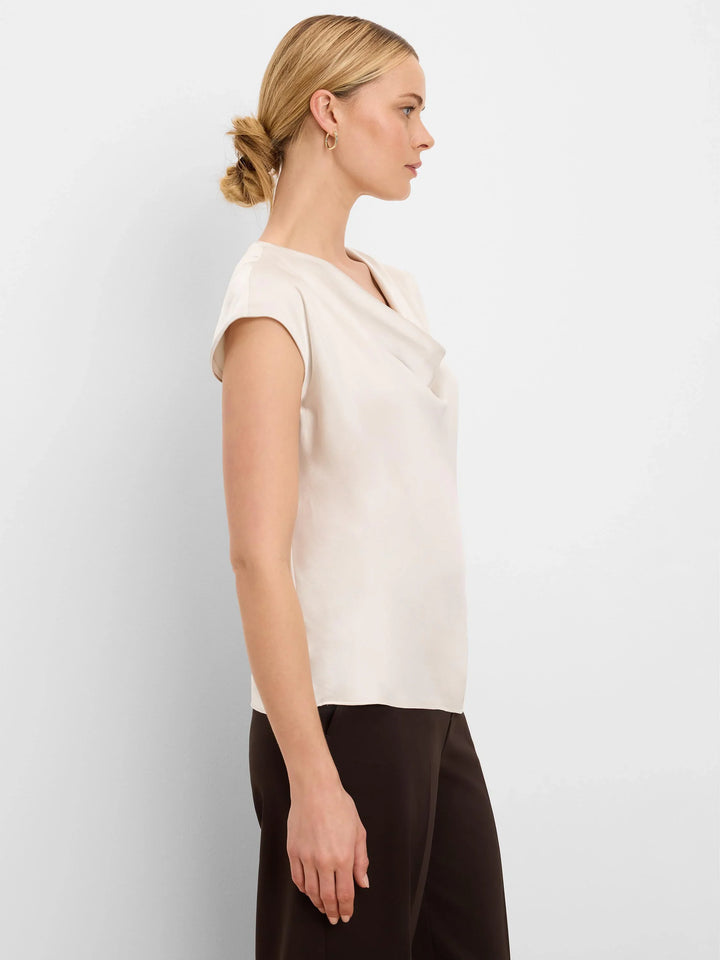 DRAPE NECK DAY GLOSS TEE