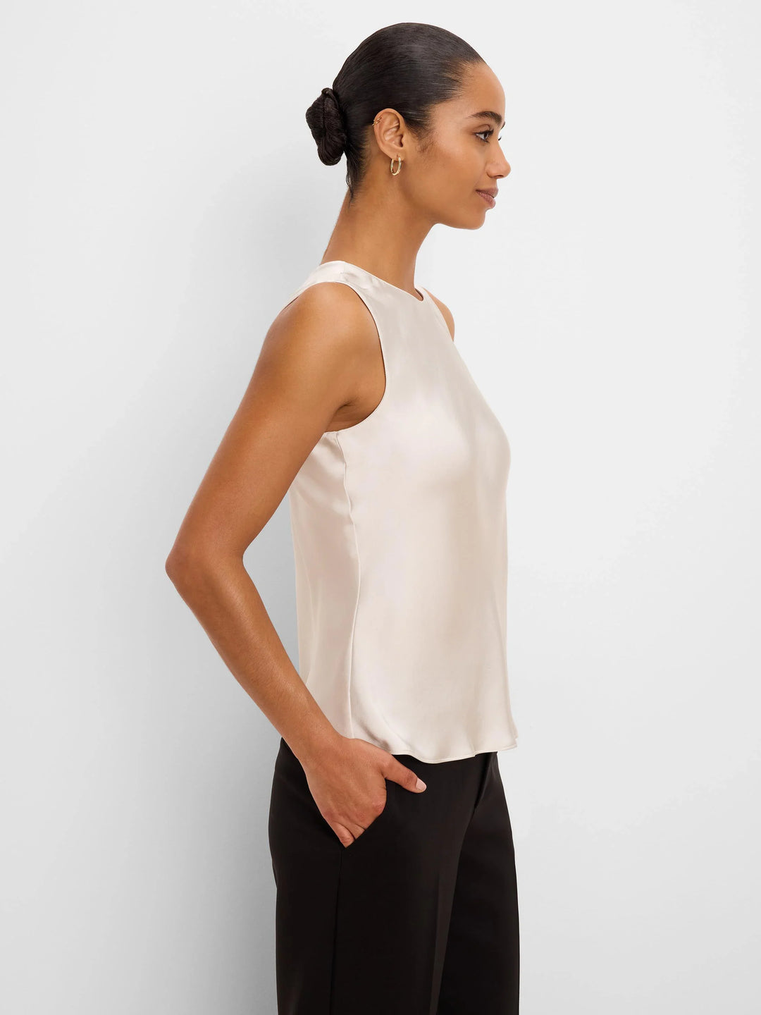DAY GLOSS WOVEN LAYERING TANK