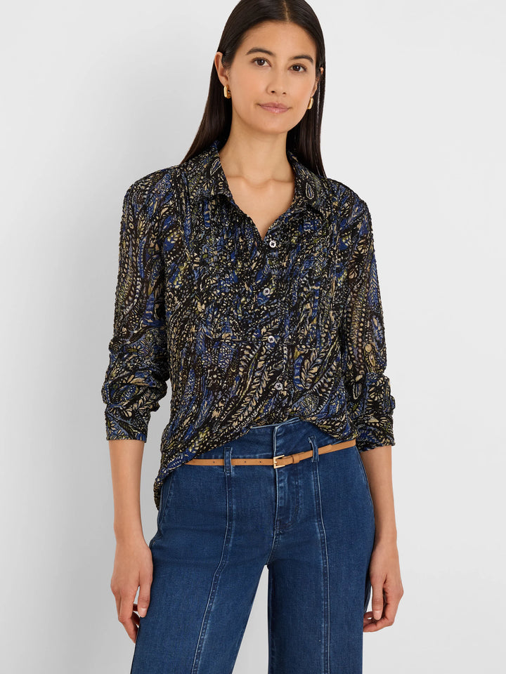 PORTOBELLO PAISLEY CHIFFON SHIRT