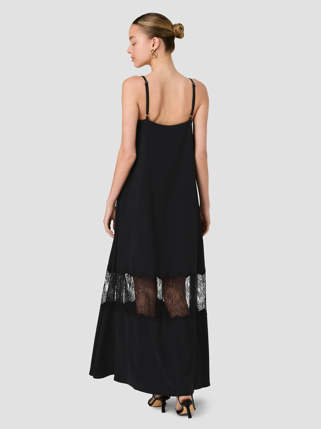 QUINN CREPE LACE MAXI DRESS