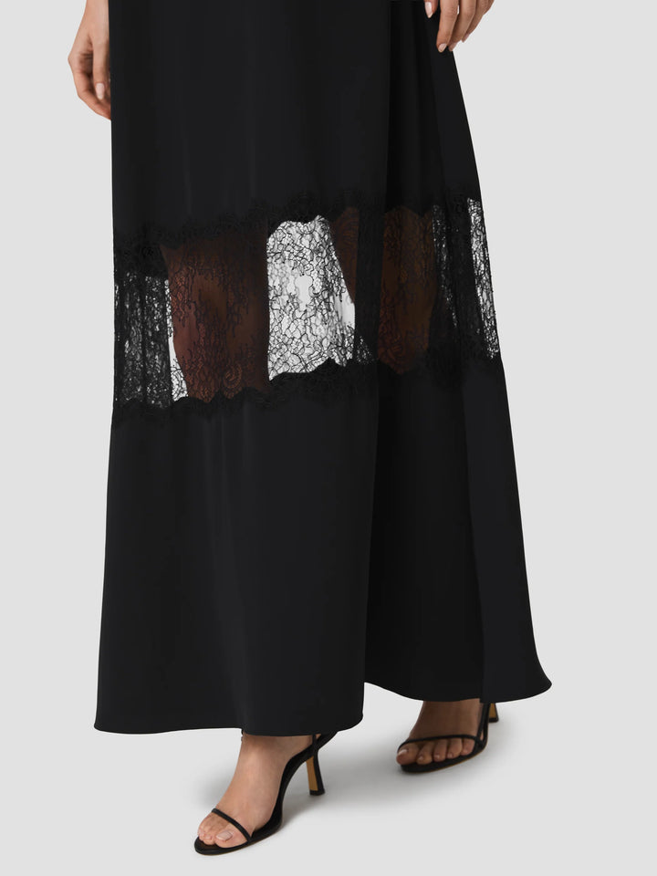 QUINN CREPE LACE MAXI DRESS
