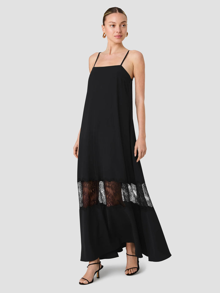 QUINN CREPE LACE MAXI DRESS