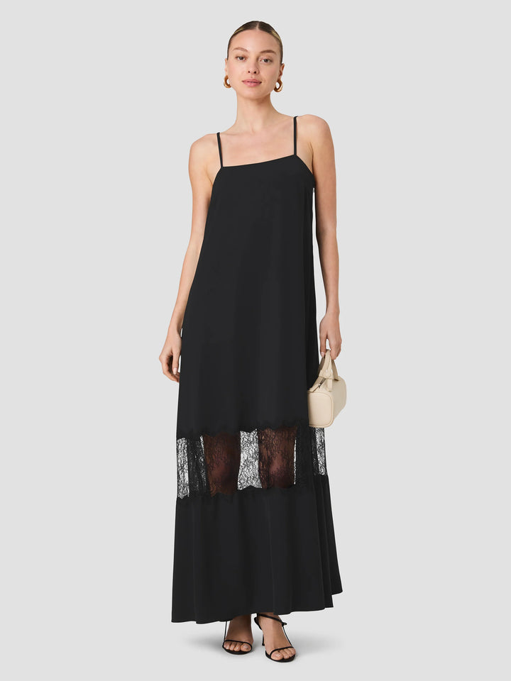 QUINN CREPE LACE MAXI DRESS