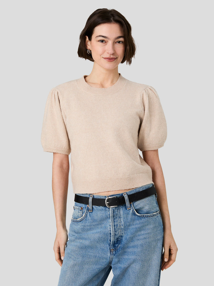 YULIA KNIT PUFF SLEEVE TOP