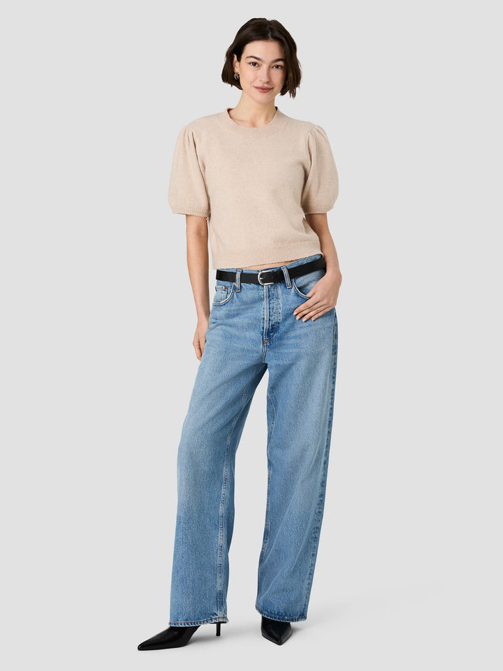 YULIA KNIT PUFF SLEEVE TOP