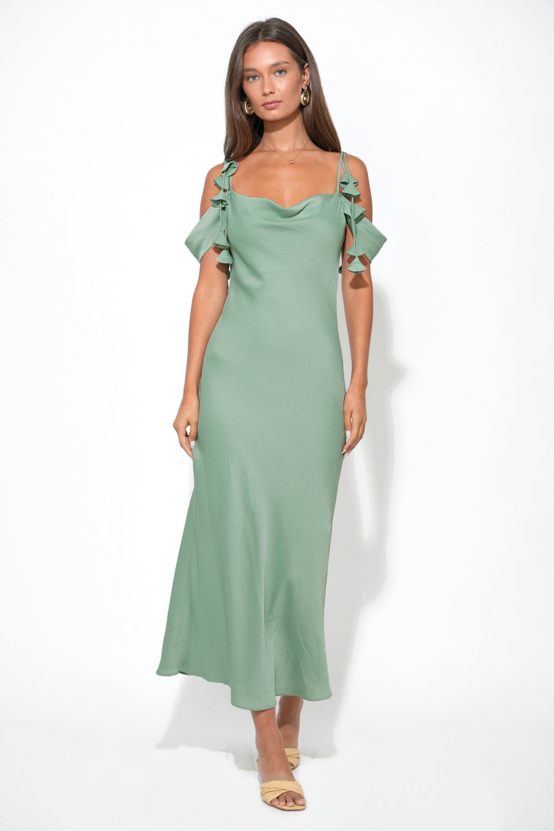 Alana Off The Shoulder Cowl Neck Dress