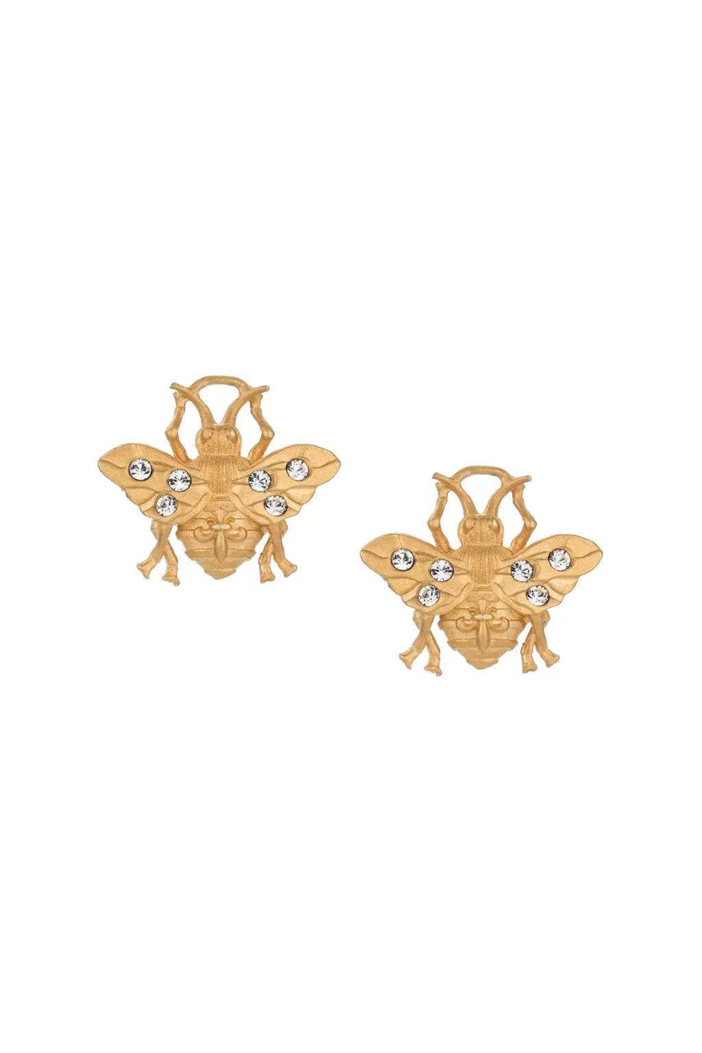 MICRO SWAROVSKI BEE STUD GOLD