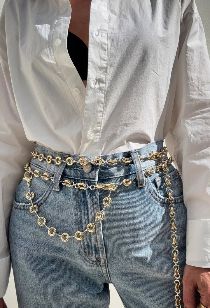 Odessa Chain Belt Two Tone - Double Clasp