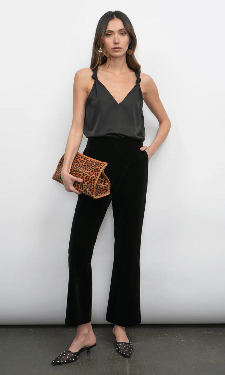 KASSI SHOULDER KNOT SATIN TOP