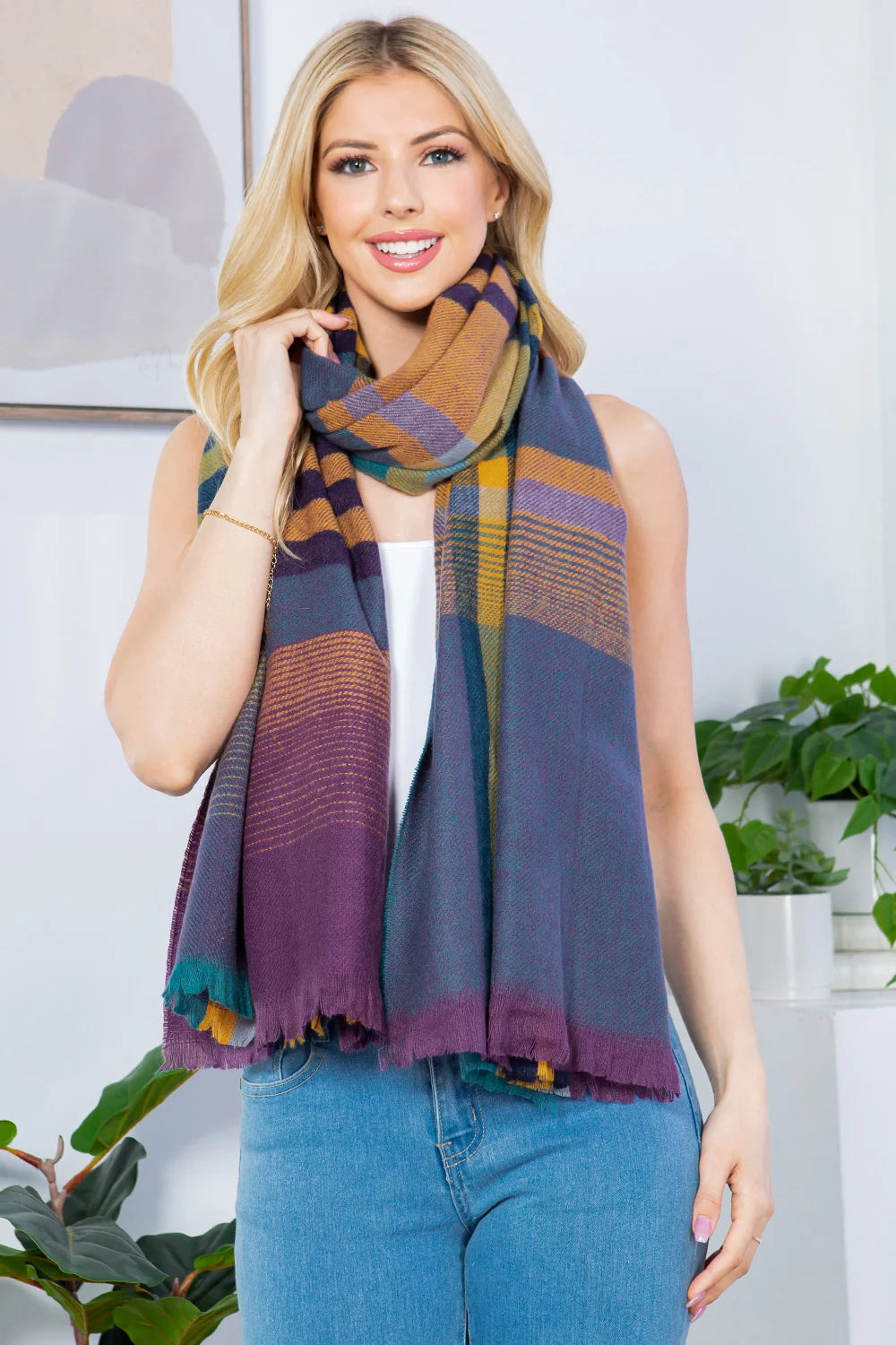 PLAID SHAWL