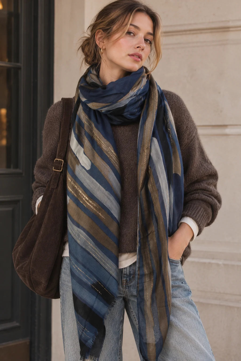 ABSTRACT STRIPE SCARF