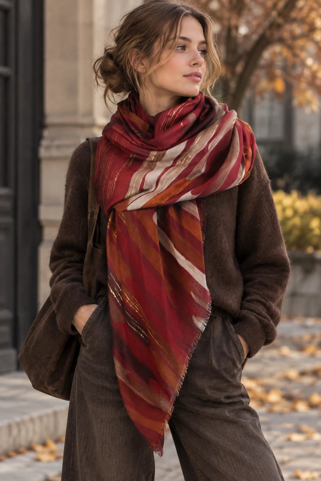 ABSTRACT STRIPE SCARF