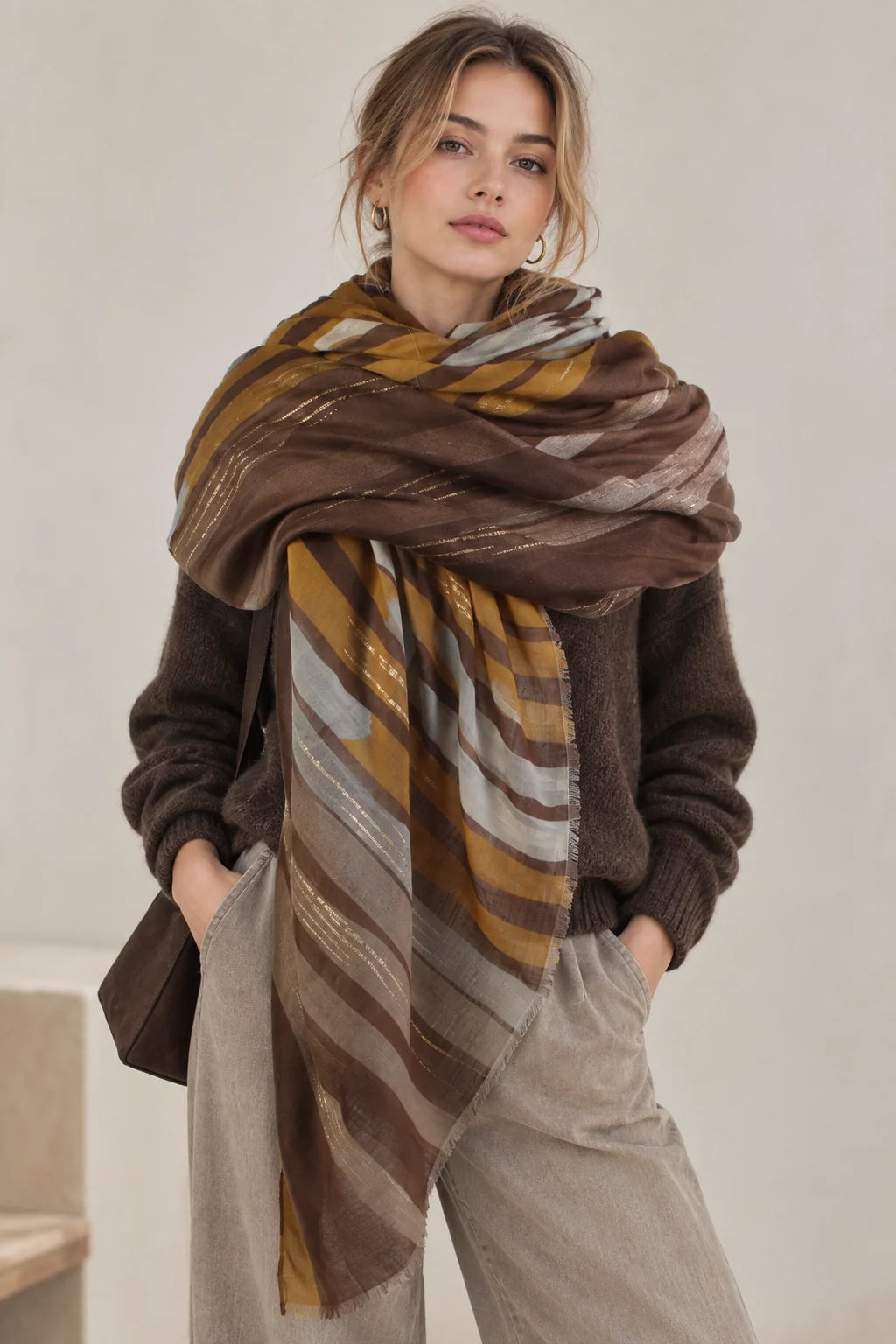 ABSTRACT STRIPE SCARF