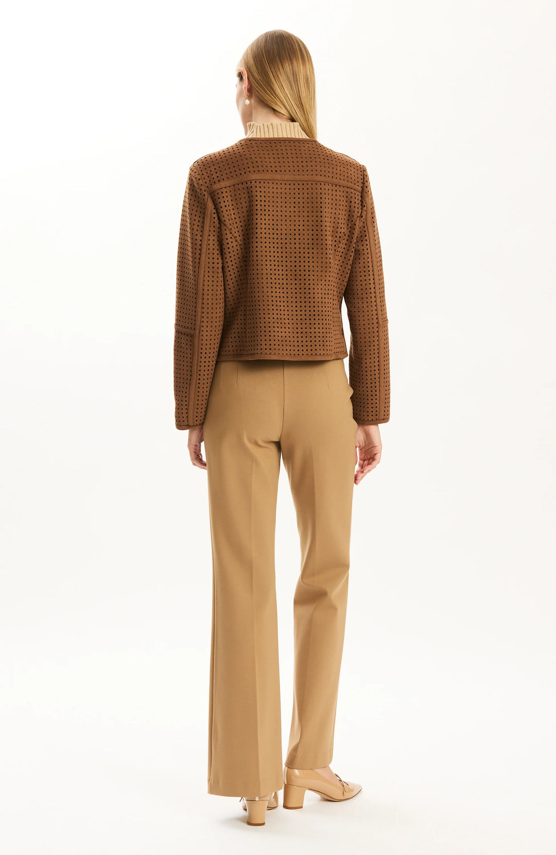PIPER PUNCHED FAUX SUEDE JACKET