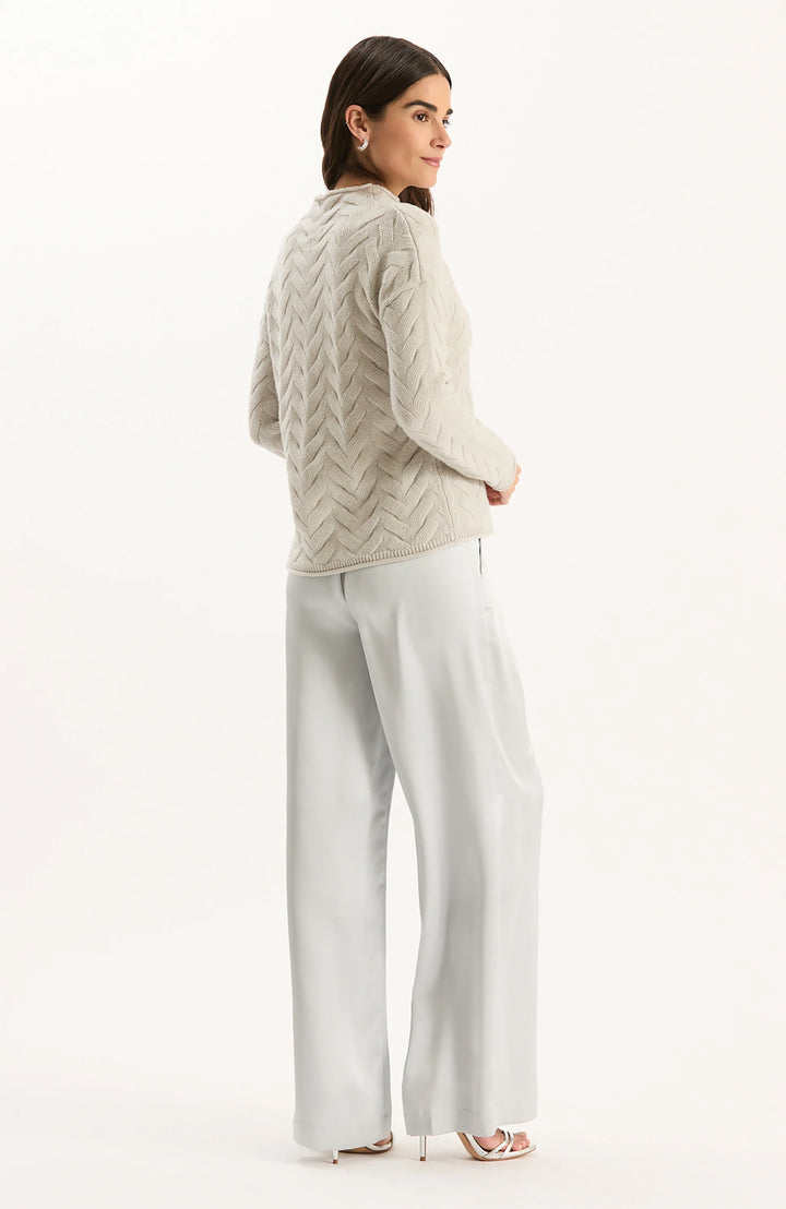 GRACIE CASH BASKETWEAVE SWEATER