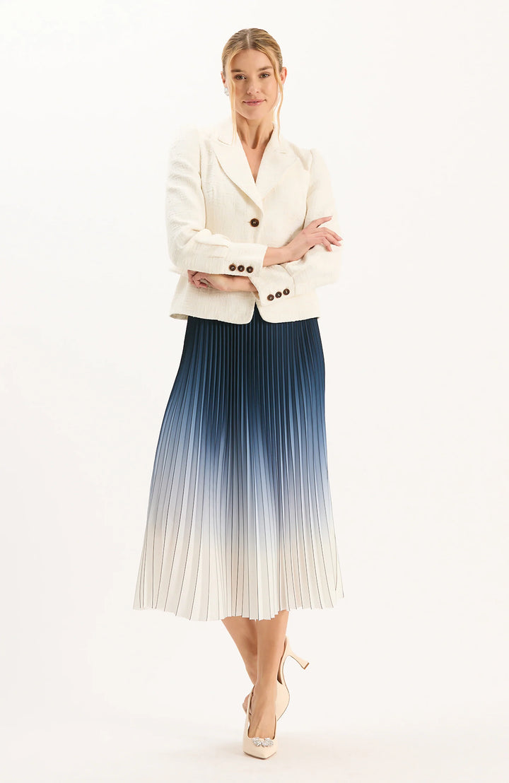 CARA OMBRED PLEATED SKIRT