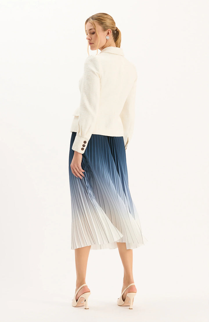 CARA OMBRED PLEATED SKIRT
