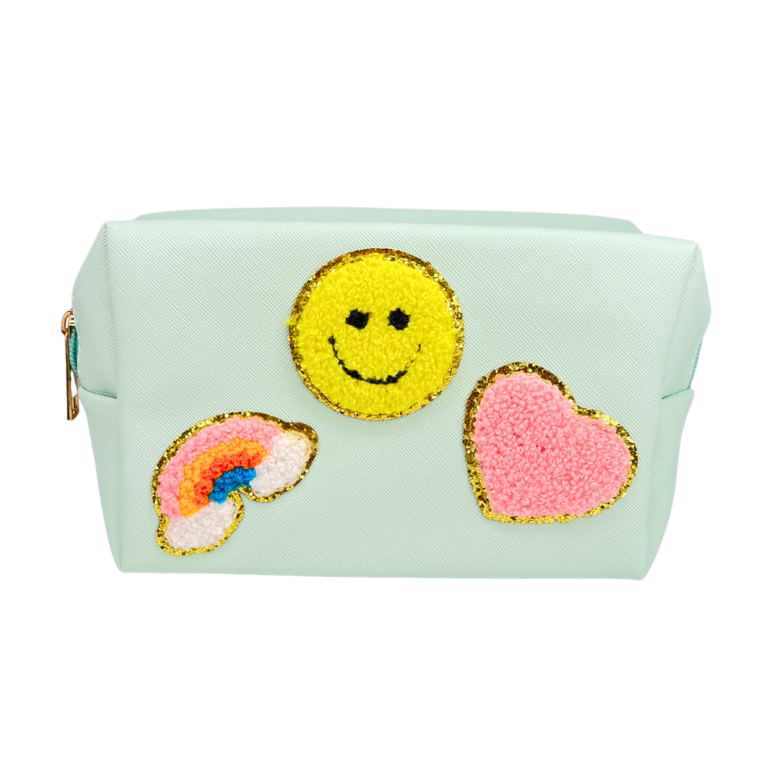 Patchwork Rainbow Cosmetic Bag