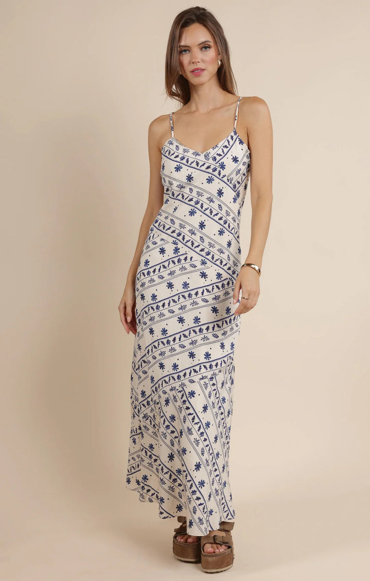 GREAT SPRINGS PRINTED MAXI SLIP DRESS