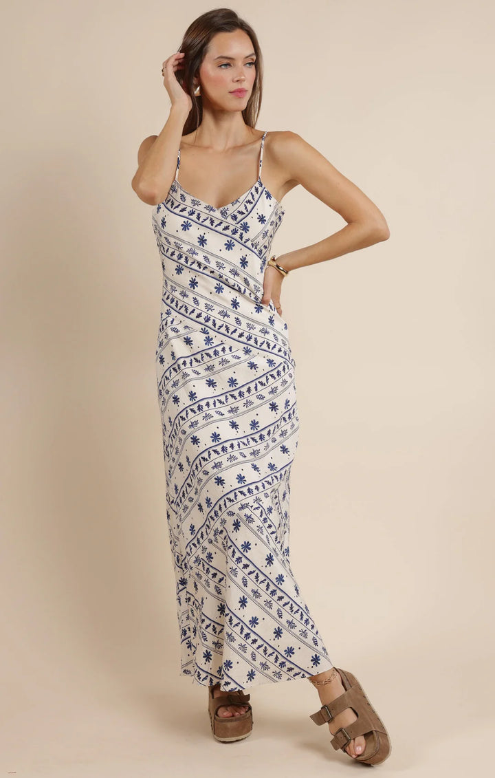 GREAT SPRINGS PRINTED MAXI SLIP DRESS