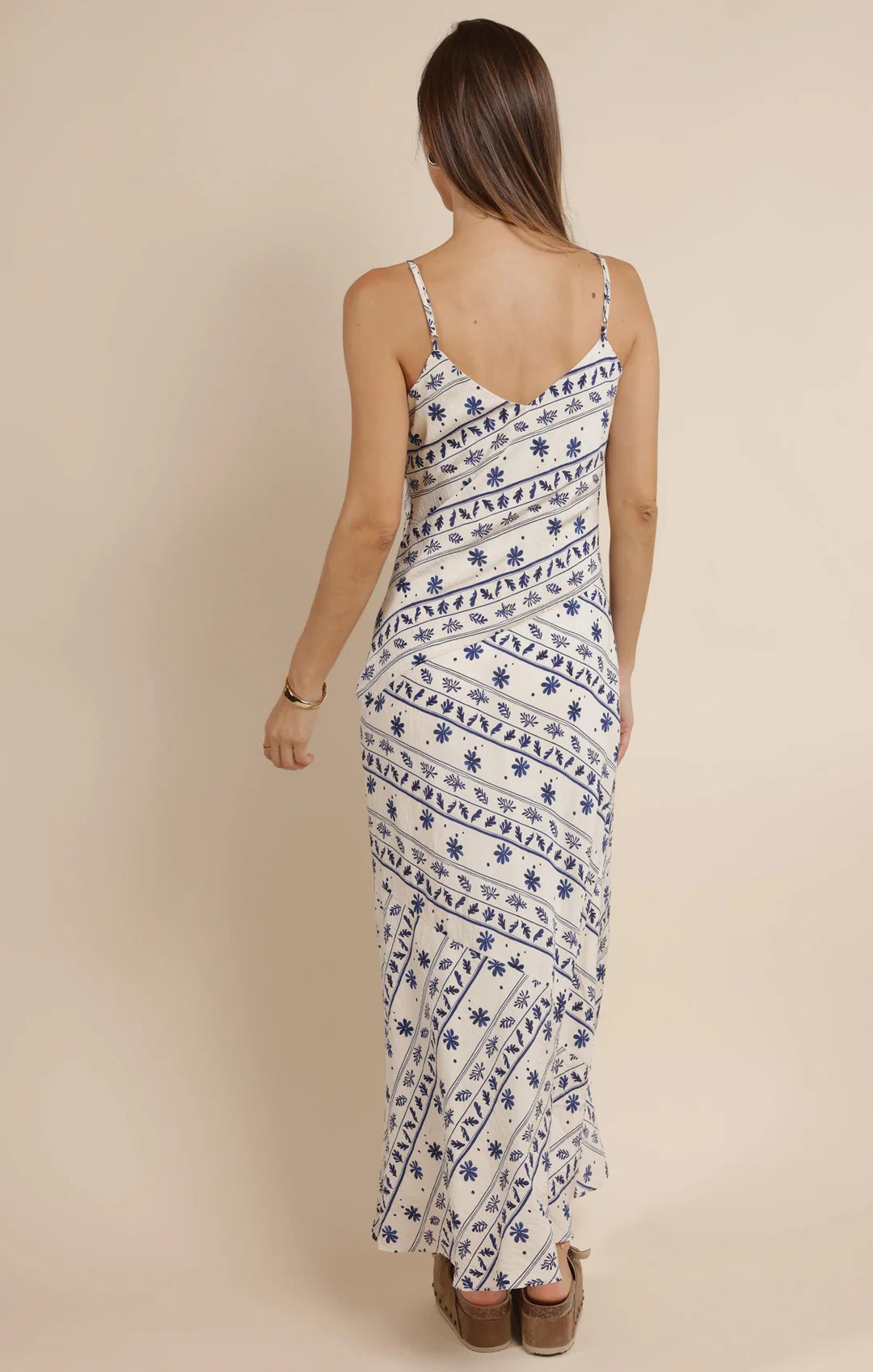 GREAT SPRINGS PRINTED MAXI SLIP DRESS