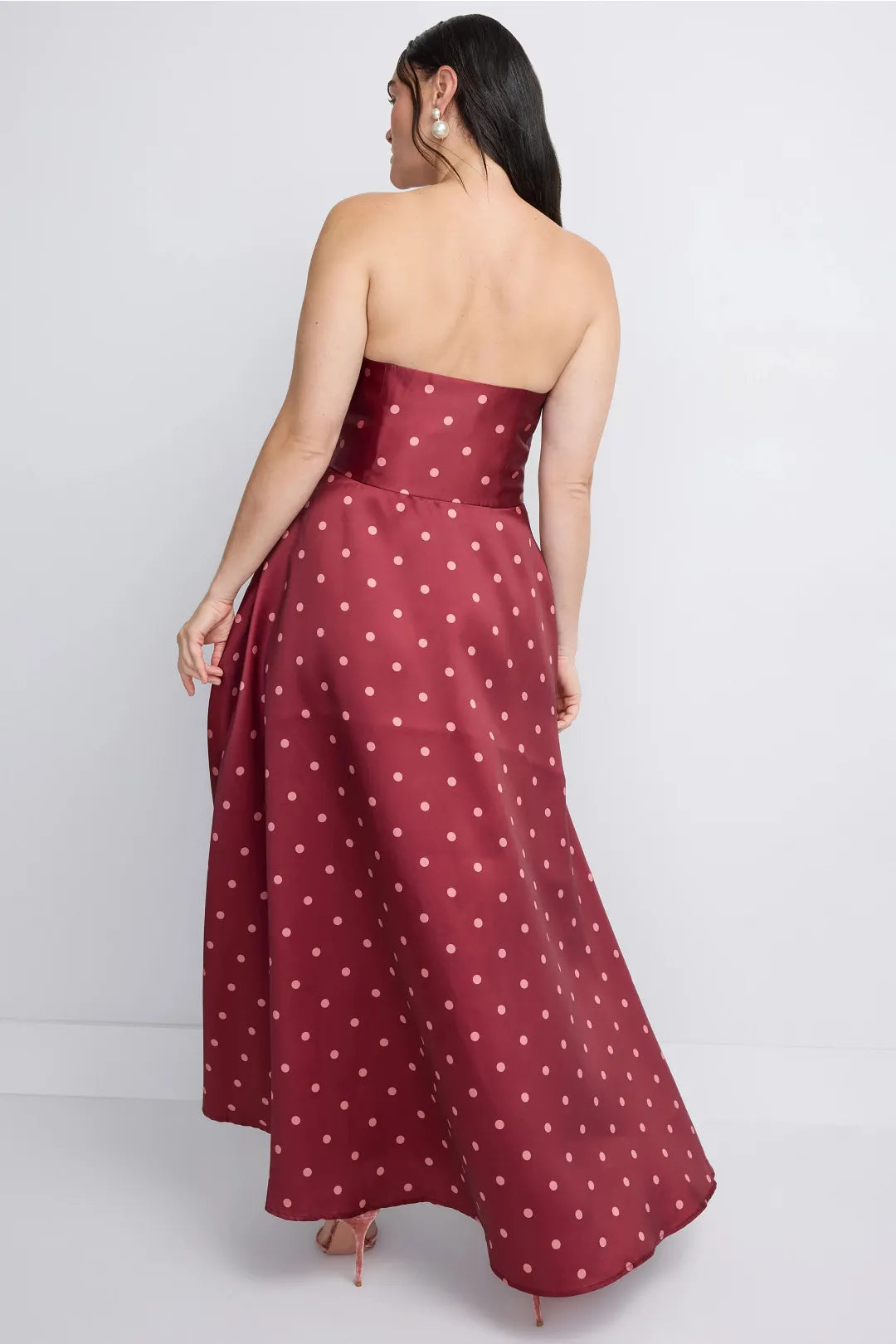 red polka dot maxi dress VICTORIA DRESS – Copper Penny