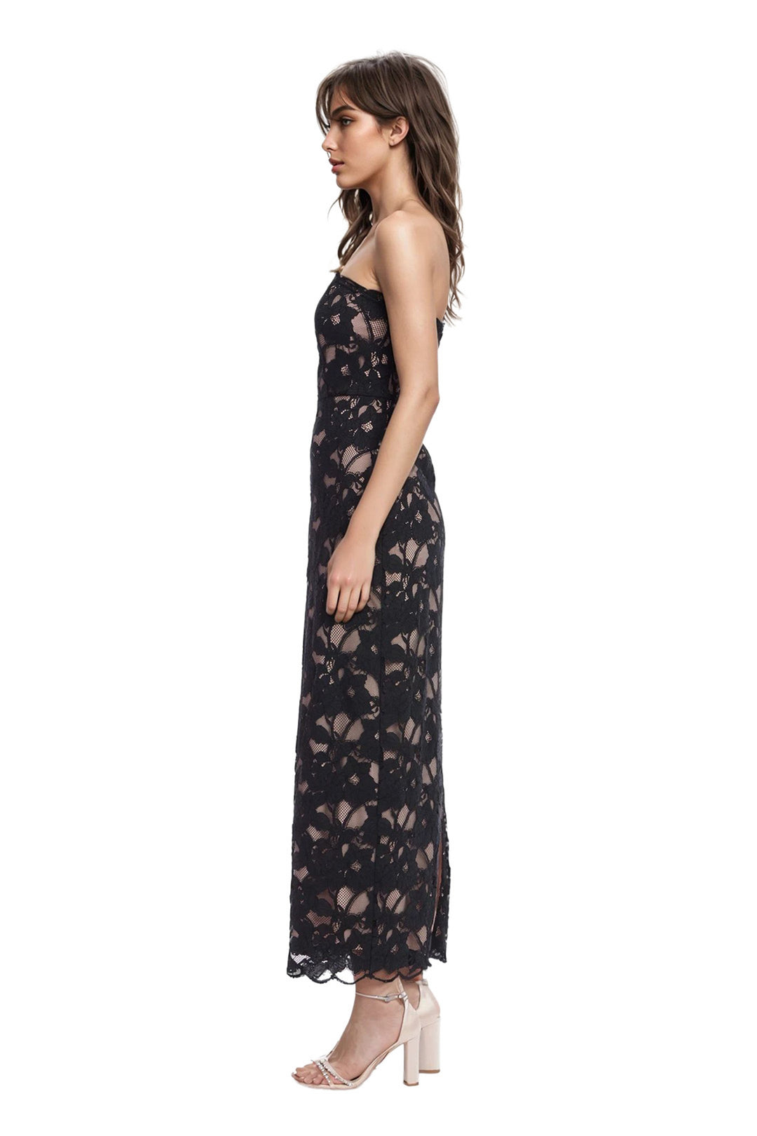 BLACK LACE GOWN
