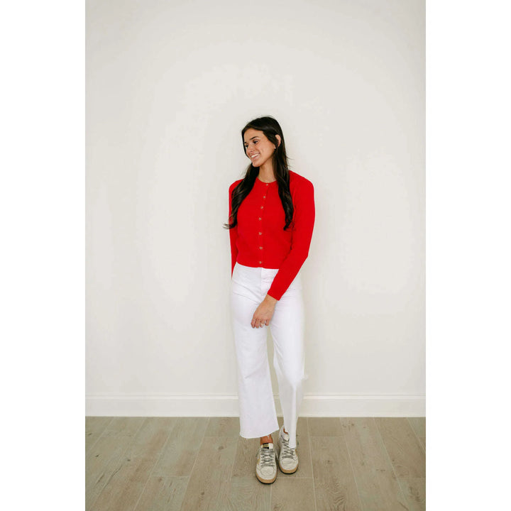 CELESTE HEART BUTTON CARDIGAN