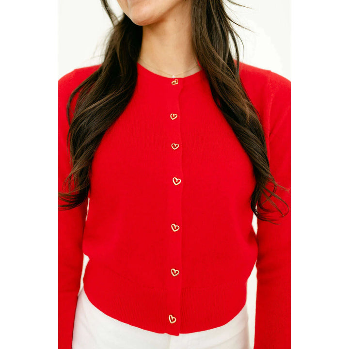 CELESTE HEART BUTTON CARDIGAN