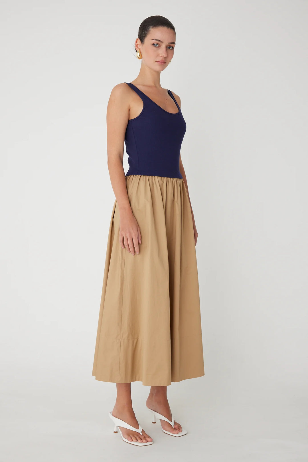 GRACEN COTTON TWO TONE DRESS