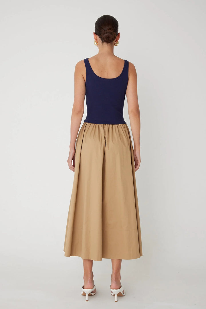 GRACEN COTTON TWO TONE DRESS