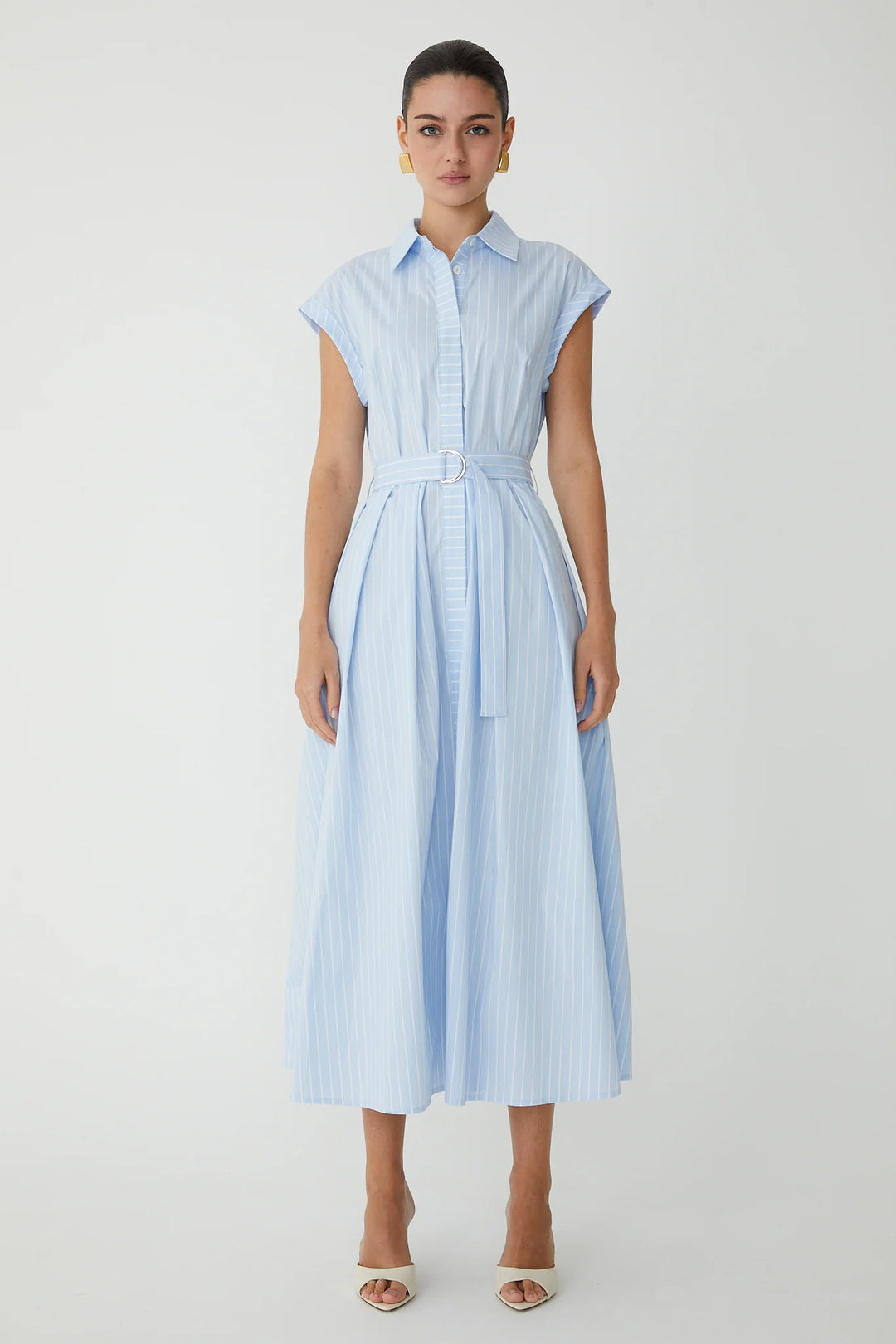 NAZRA TWO TONE STRIPE DRESS