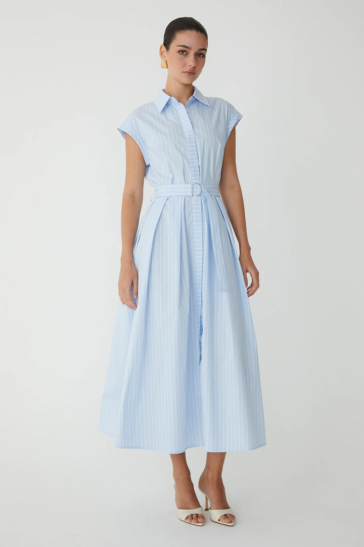 NAZRA TWO TONE STRIPE DRESS